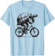 Turtle Riding Bike Biker Cycling Bicycle Vintage Retro T-Shirt - T-Shirt | Light Blue