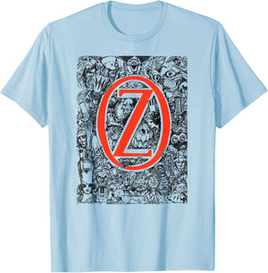OZ Character Montage Oz Wizard, Lion, Ozma, Jack Pumpkinhead T-Shirt - T-Shirt | Light Blue