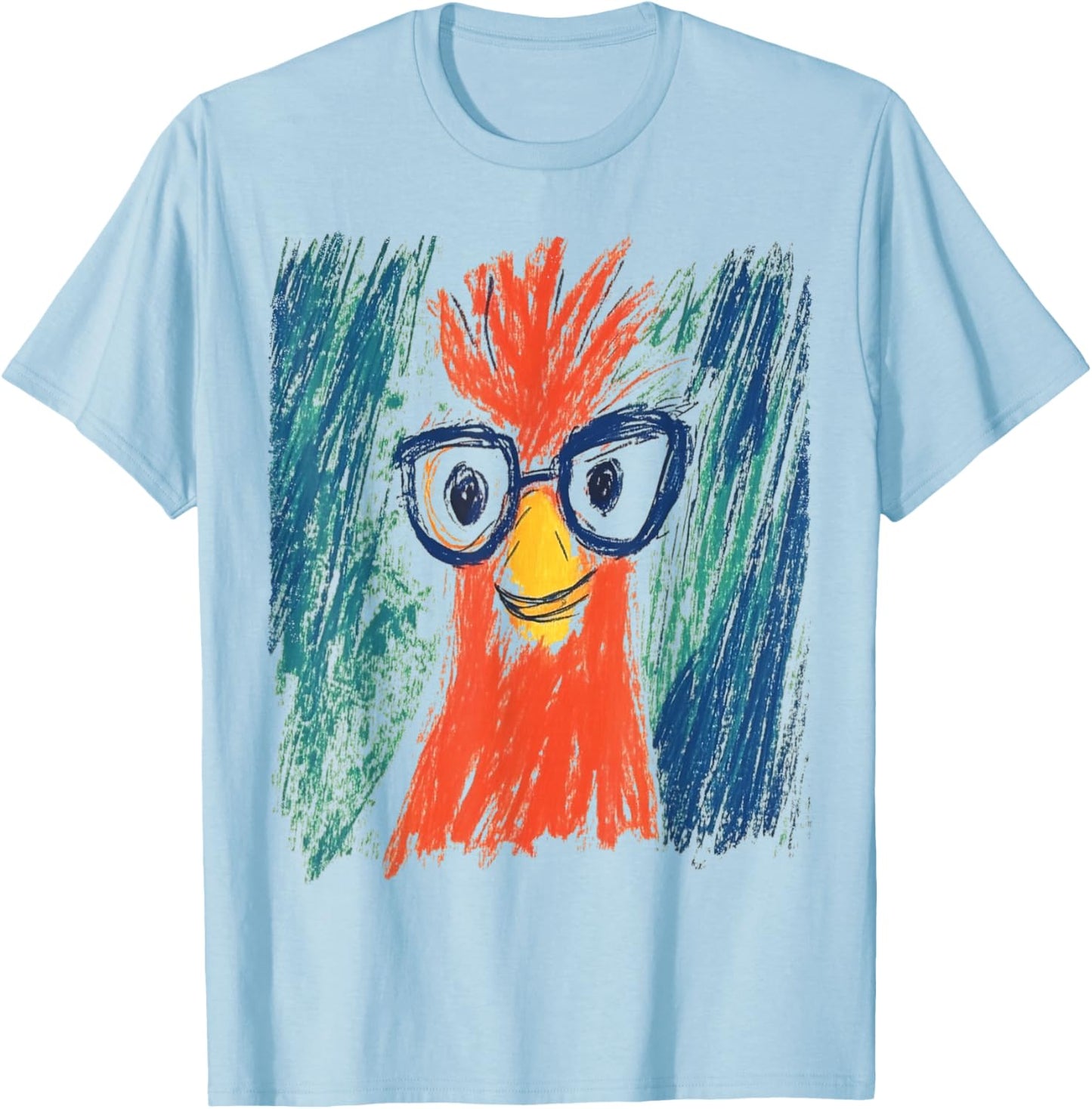 Pop Art Chicken Funny T-Shirt - T-Shirt | Light Blue