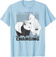 Climate is changing Bear panda Earth Lover Climate Change T-Shirt - T-Shirt | Light Blue