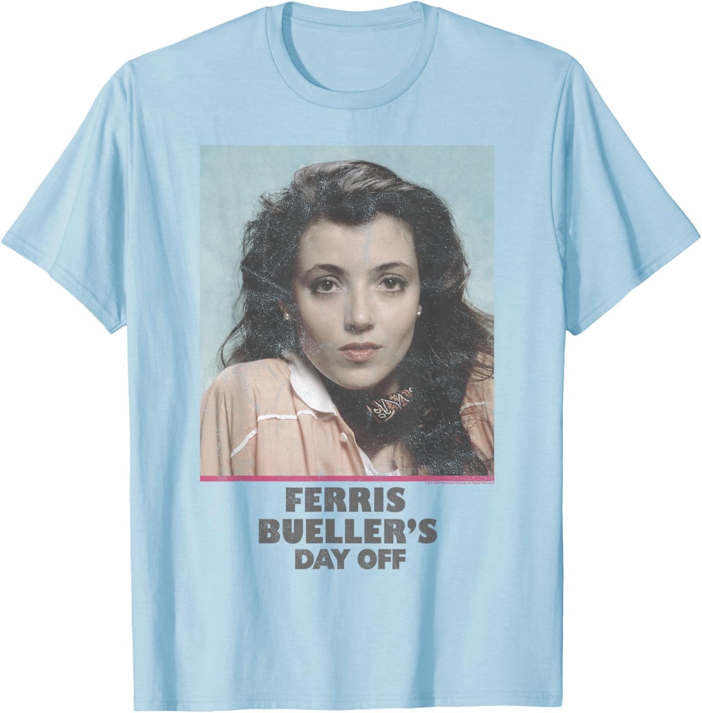 Ferris Bueller's Day Off Sloane Peterson Portrait T-Shirt - T-Shirt | Light Blue