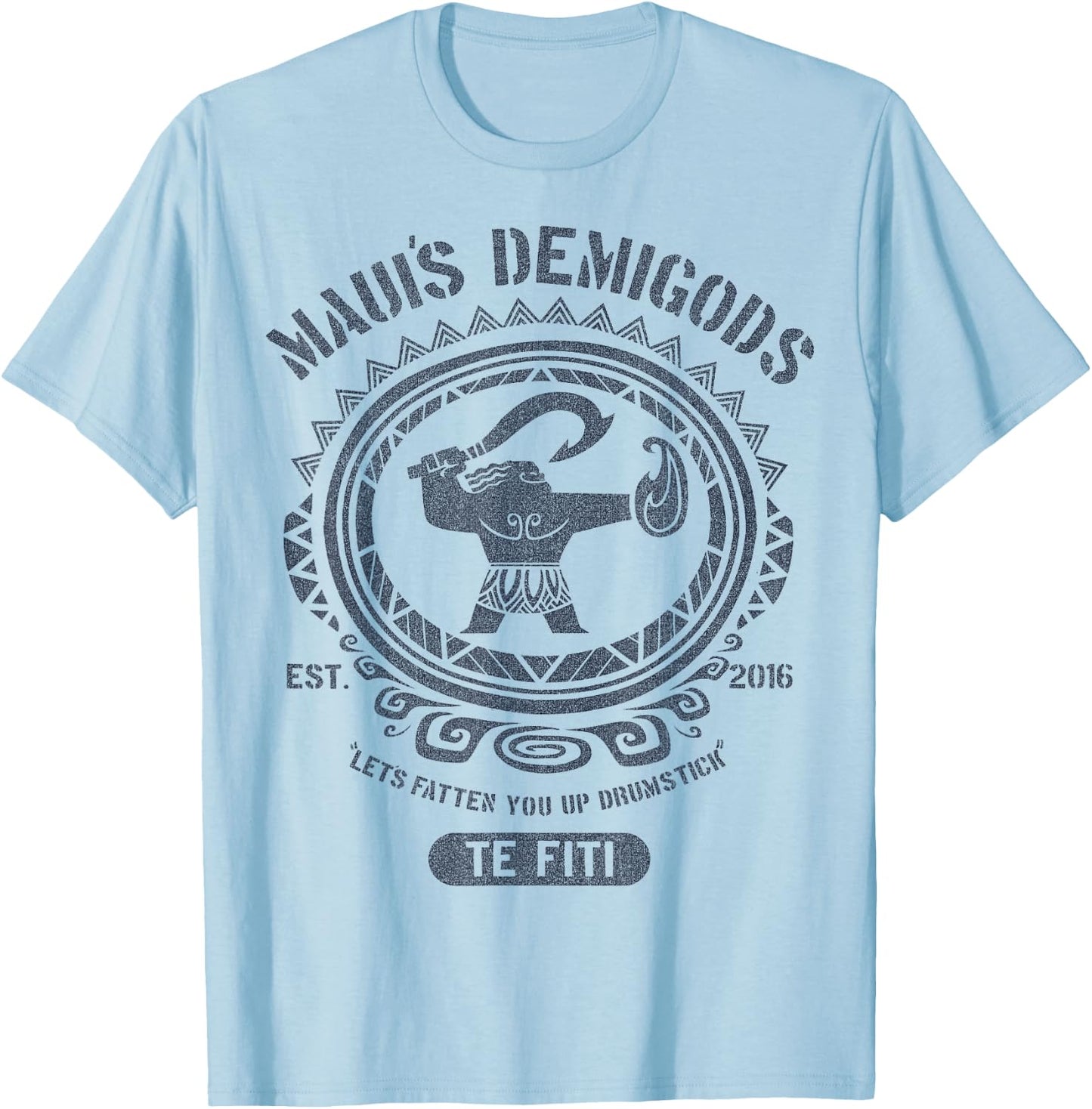 Disney Moana Maui's Demigods Artsy Circle Portrait T-Shirt - T-Shirt | Light Blue