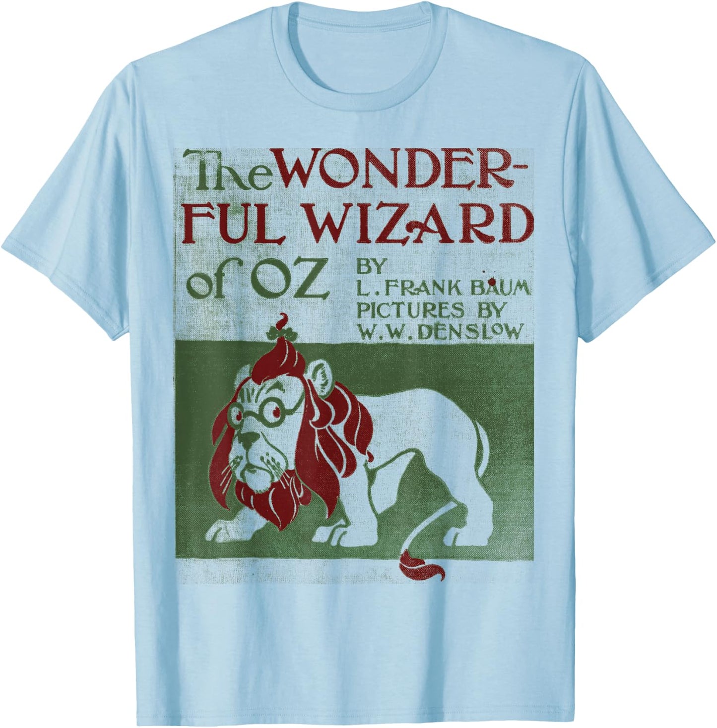 Wizard of oz Shirt Cowardly brave lion Vintage classic book T-Shirt - T-Shirt | Light Blue