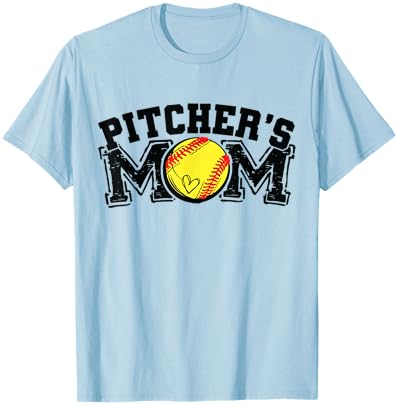 Softball Pitcher's Mom T-Shirt - T-Shirt | Light Blue