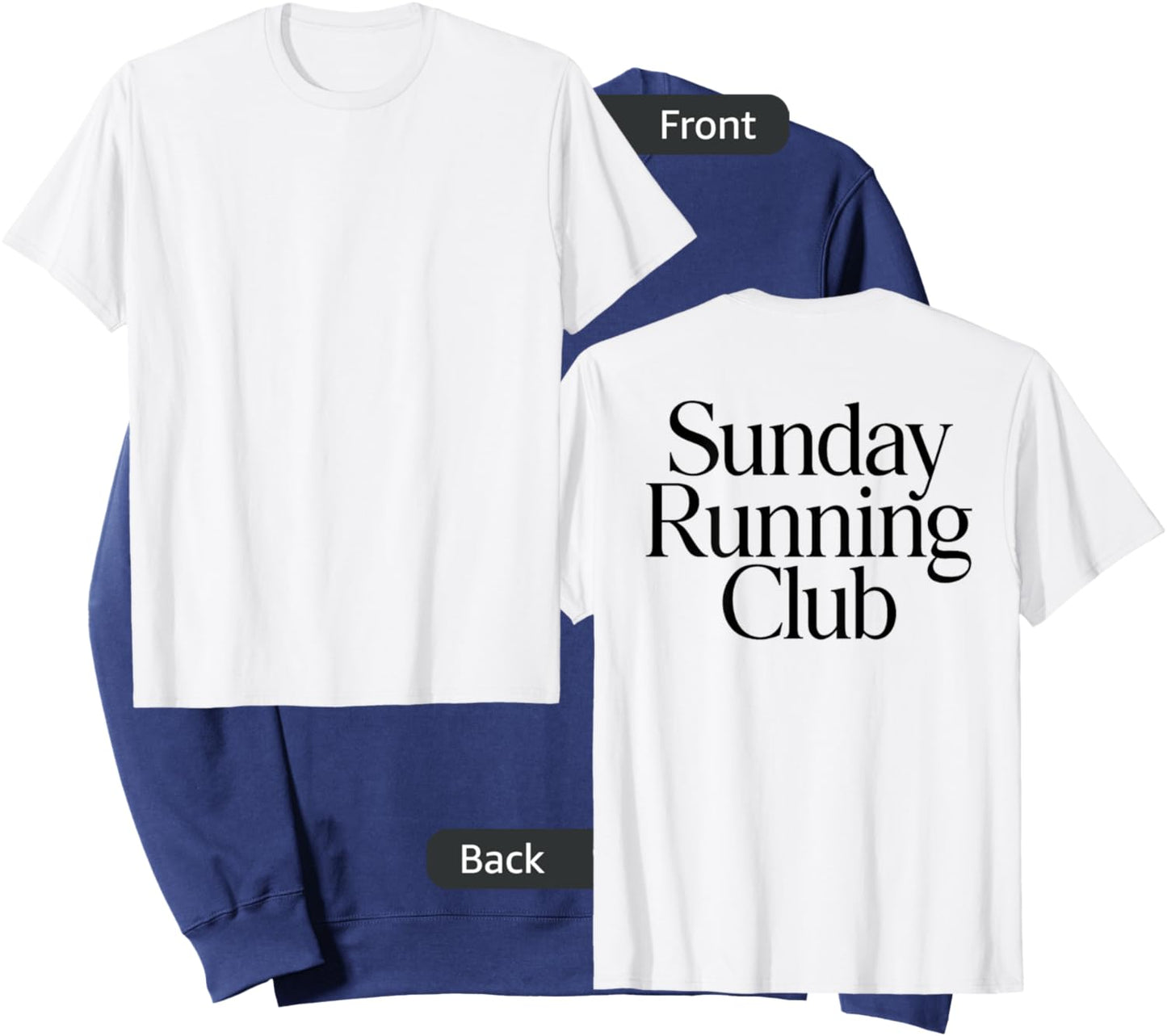 SUNDAY RUNNING CLUB X Jogger Jogging Runner Fitness Gym BACK Sweatshirt - Sweatshirt | Navy