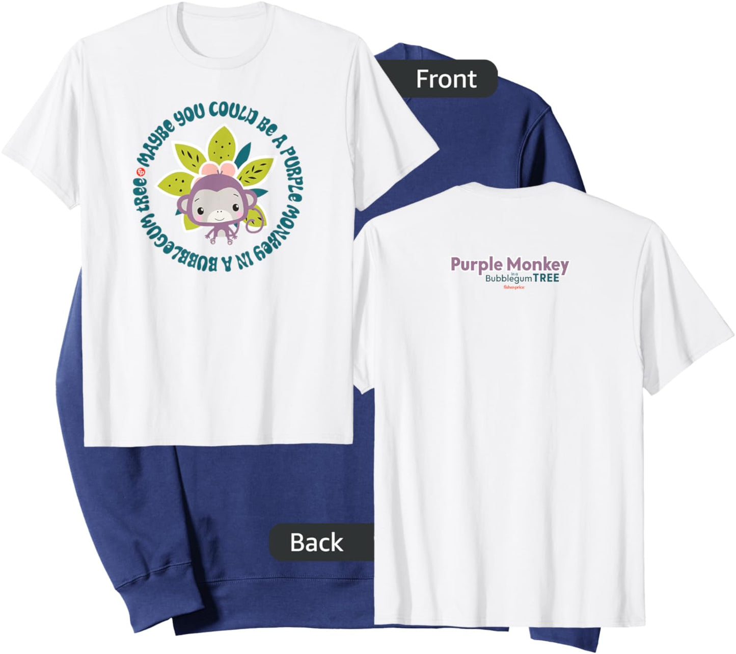 Fisher-Price Purple Monkey - Maybe You Could Be Circle Sweatshirt - Sweatshirt | Navy