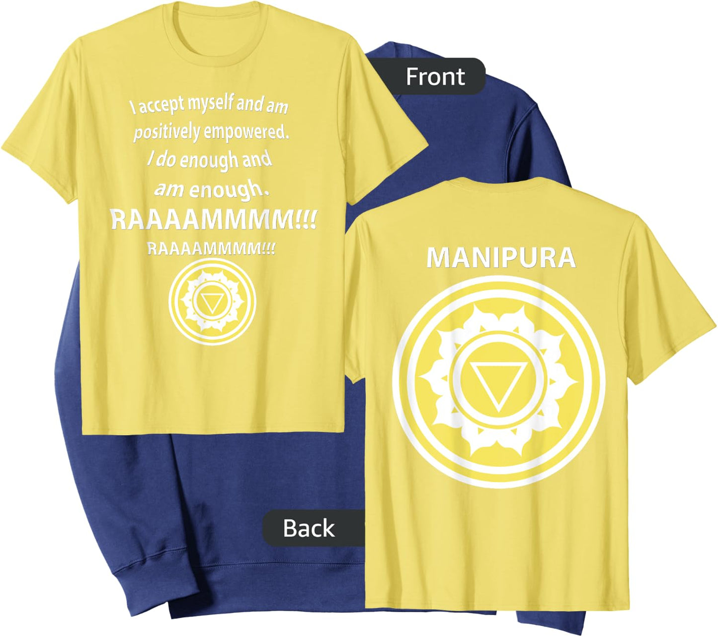 SOLAR PLEXUS CHAKRA MANIPURA Tantra Yoga MEDITATION Sweatshirt - Sweatshirt | Navy