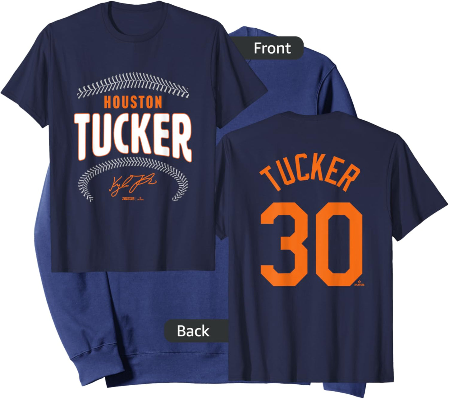 Kyle Tucker Houston Baseball Name & Number (Front & Back) Sweatshirt - Sweatshirt | Navy