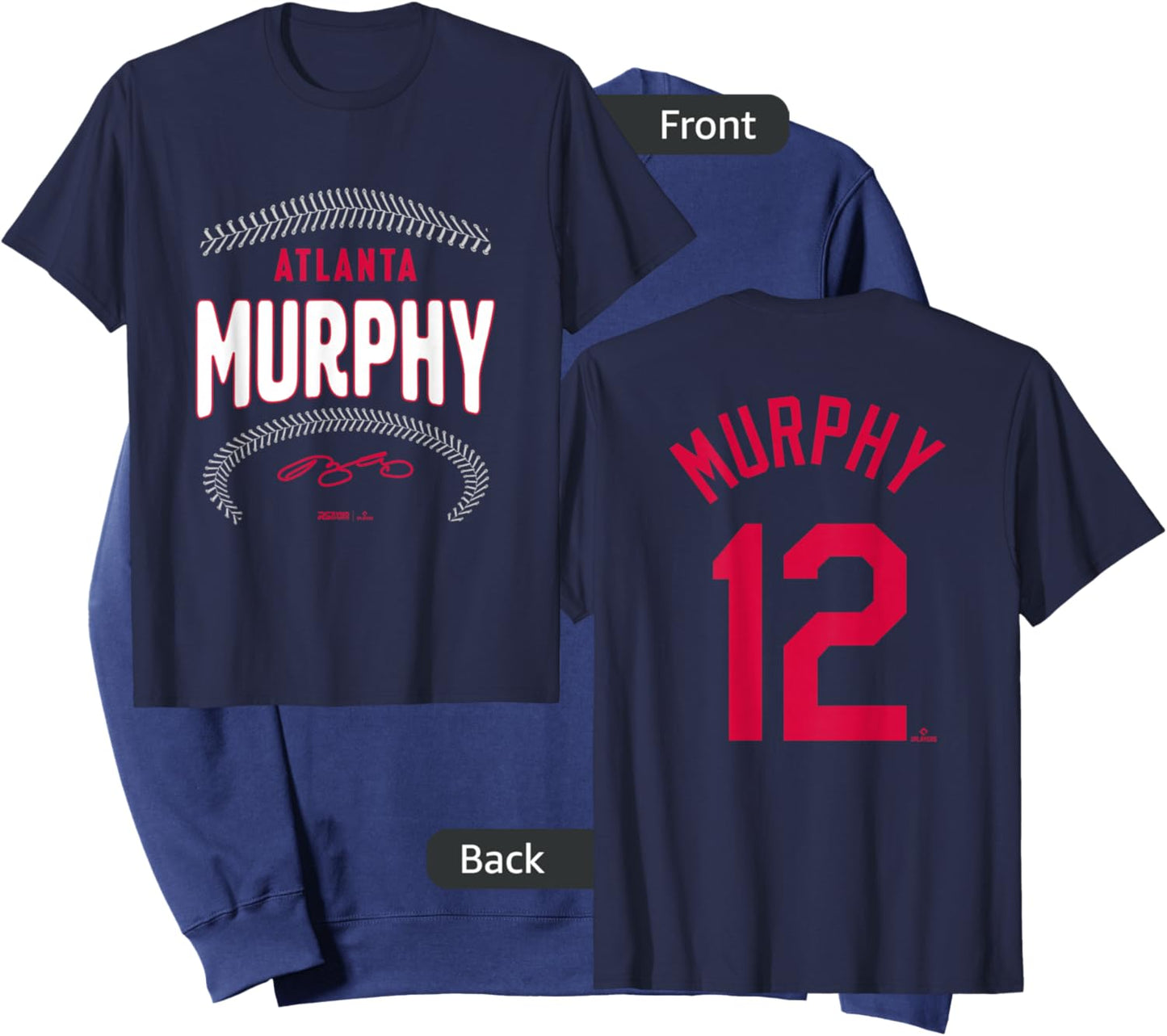 Sean Murphy Atlanta Baseball Name & Number (Front & Back) Sweatshirt - Sweatshirt | Navy