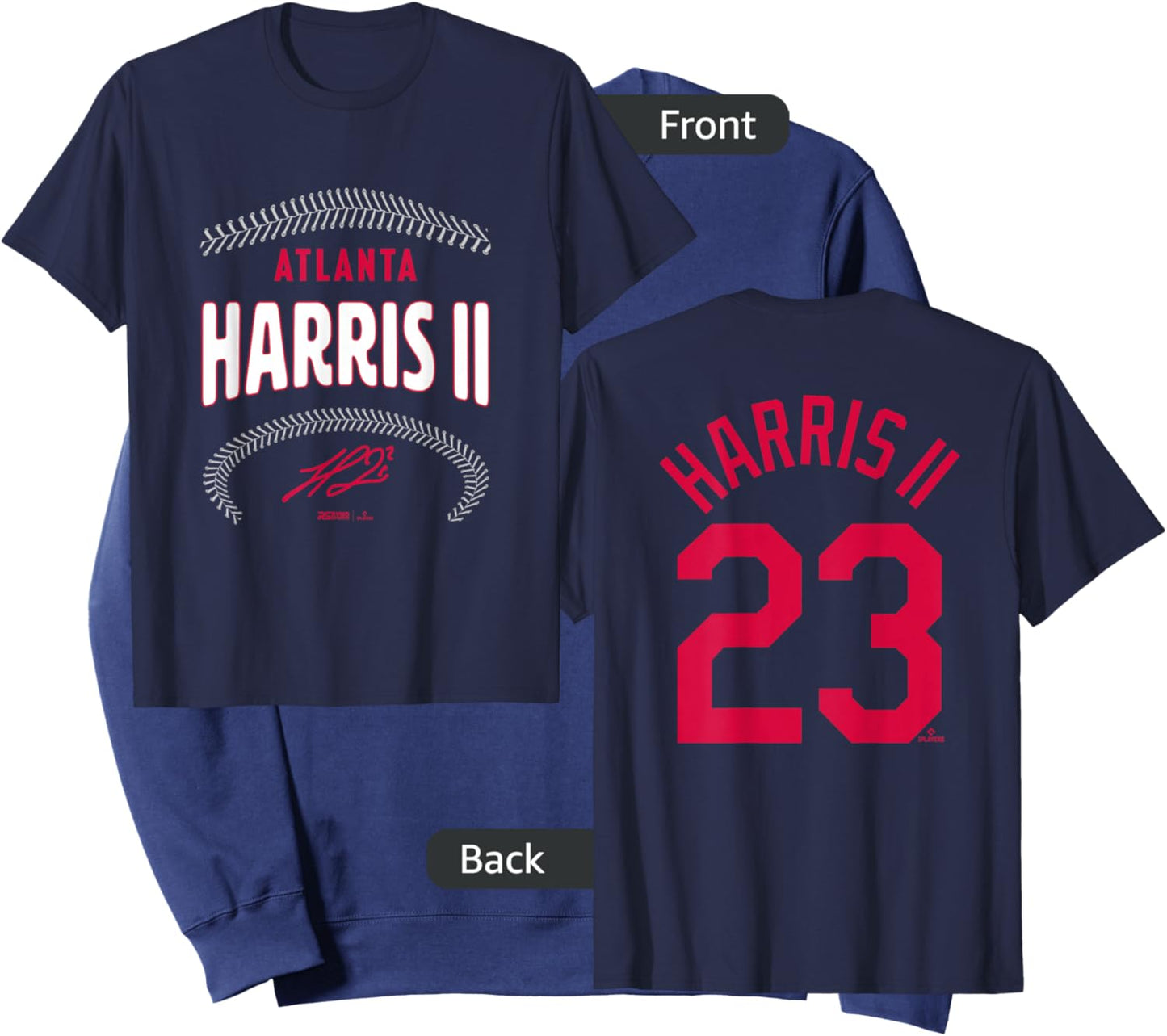 Michael Harris II Atlanta Name & Number (Front & Back) Sweatshirt - Sweatshirt | Navy
