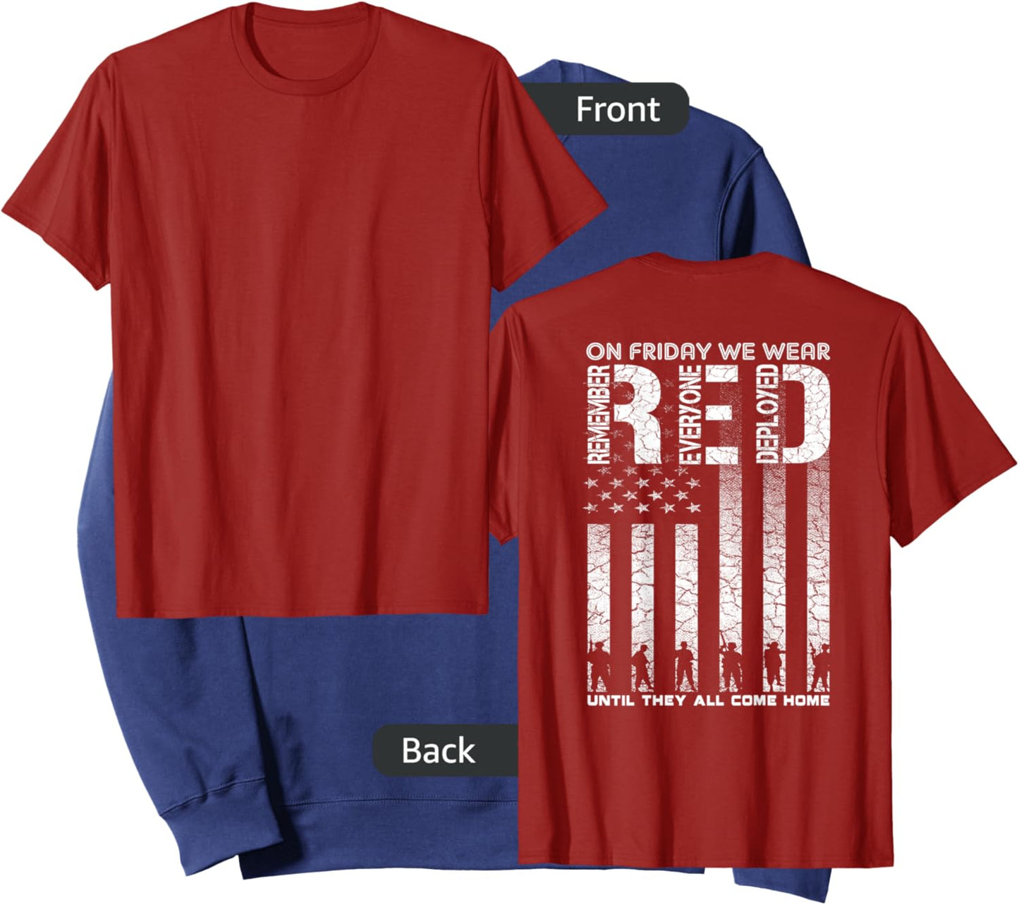 Red Friday Military shirt On Friday We Wear Red Veteran Sweatshirt - Sweatshirt | Navy