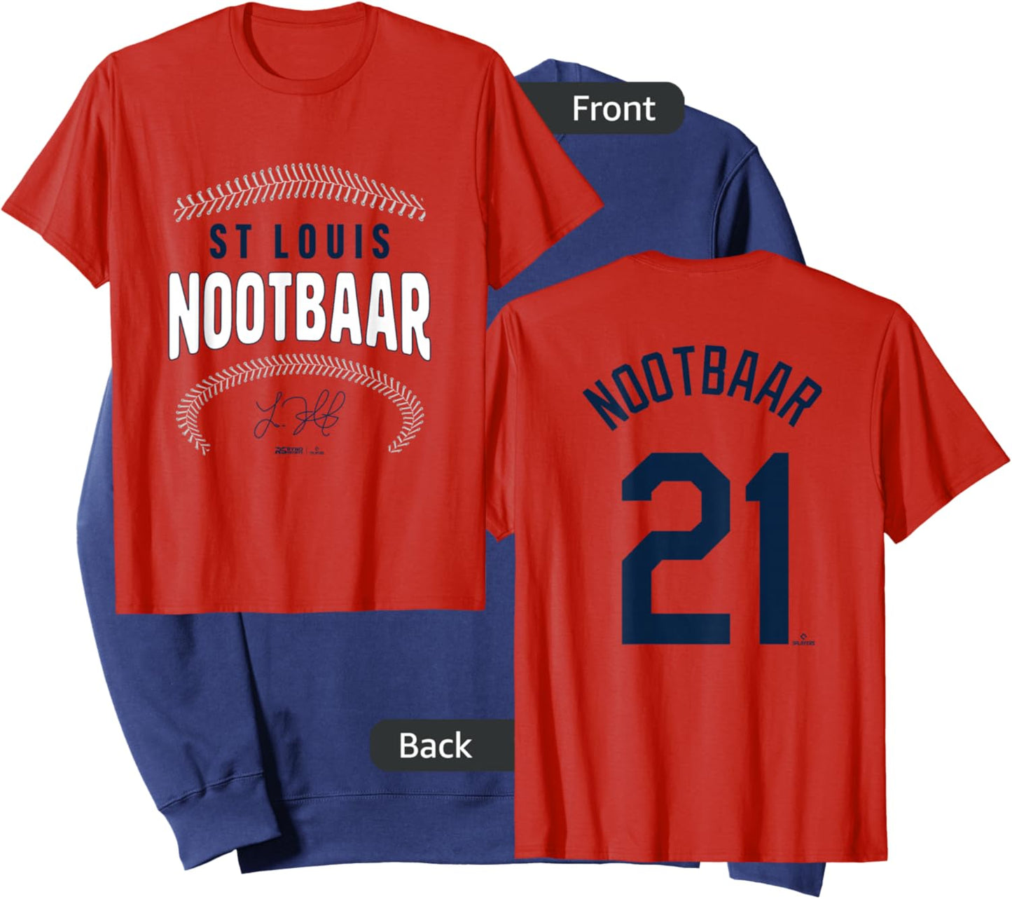 Lars Nootbaar St. Louis Baseball Name & Number (Front&Back) Sweatshirt - Sweatshirt | Navy