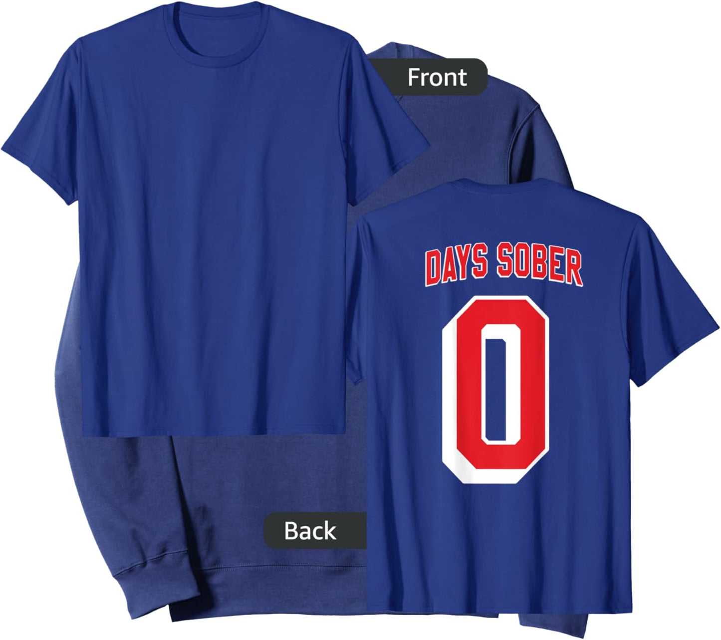 0 DAYS SOBER Jersey Funny Drinking Shirt Inappropriate Gag Sweatshirt - Sweatshirt | Navy