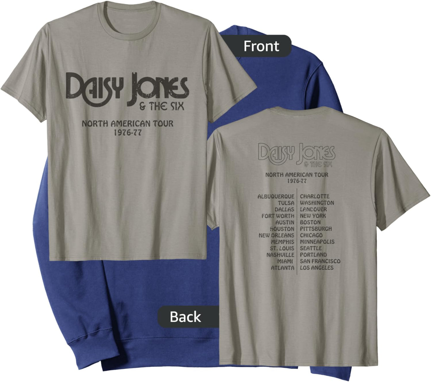 Daisy Jones & the Six - North American Tour 1976-77 Vintage Sweatshirt - Sweatshirt | Navy