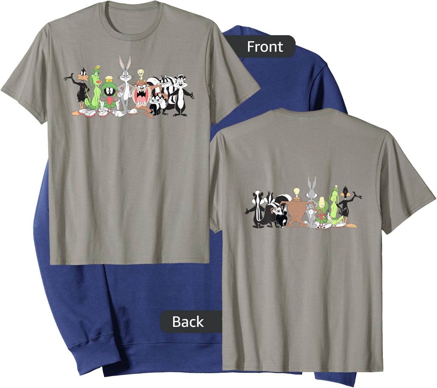 Looney Tunes Group Shot Line Up Front & Back Sweatshirt - Sweatshirt | Navy