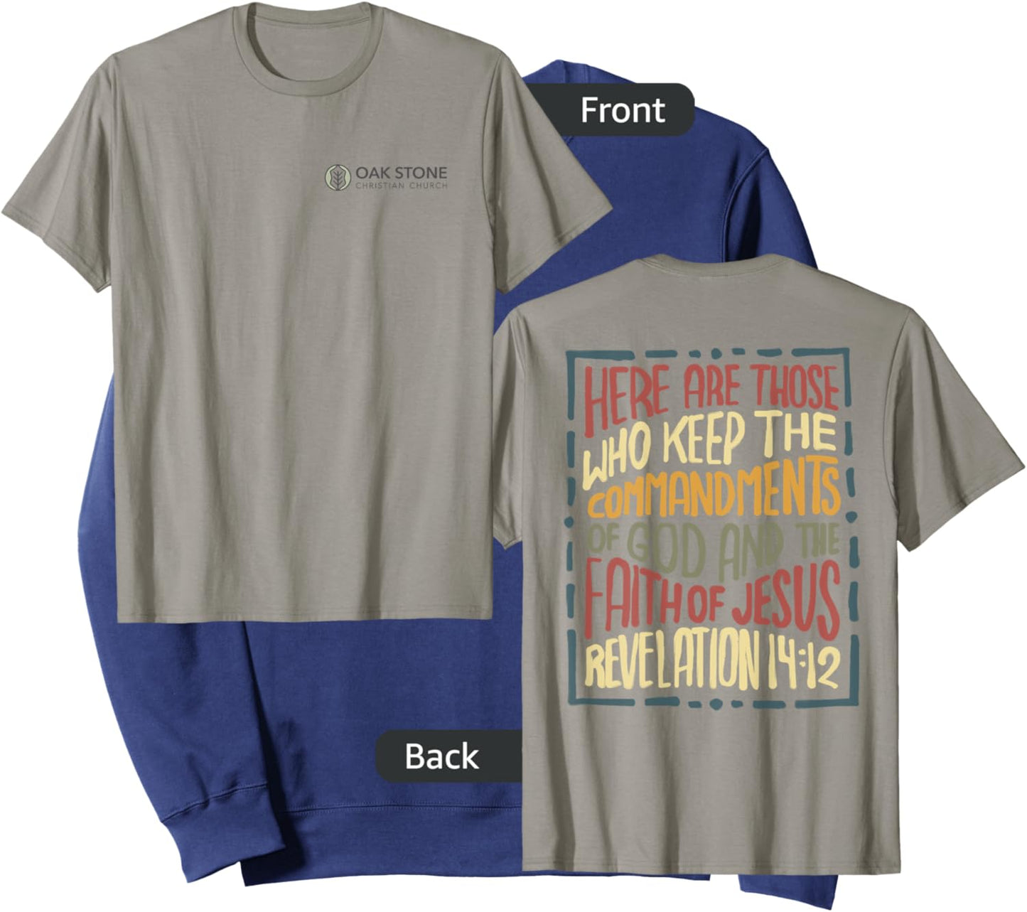 Revelation 14:12 Here are those who keep the commandments Sweatshirt - Sweatshirt | Navy
