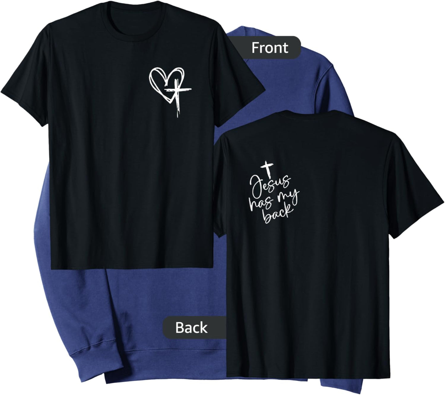 Jesus Has My Back Sweatshirt - Sweatshirt | Navy
