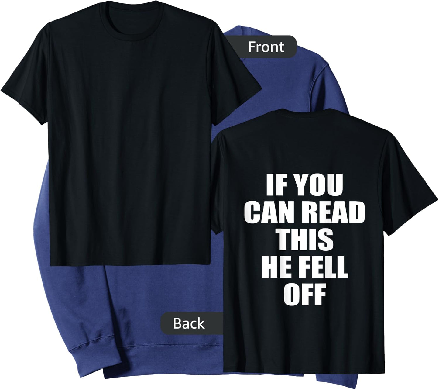Funny Motorcycle Biker Girl If You Can Read This He Fell Off Sweatshirt - Sweatshirt | Navy