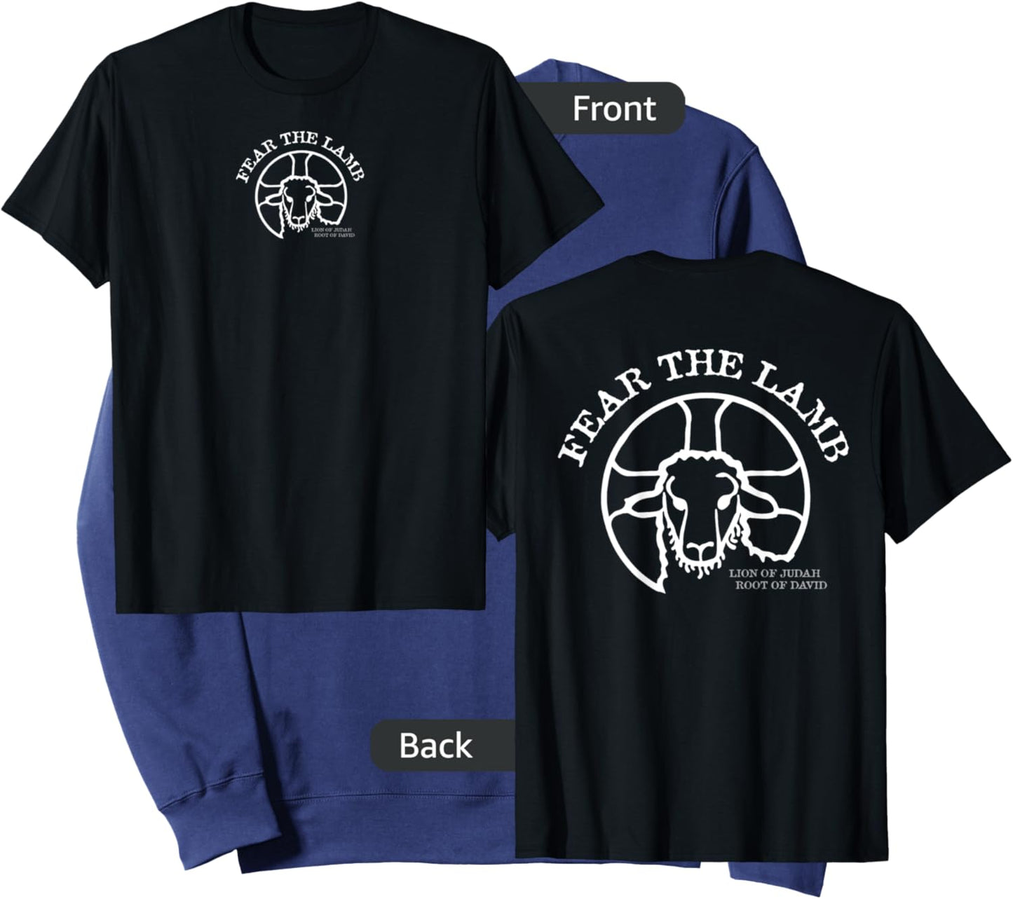 Fear the Lamb of God Jesus revelation rapture Christian Sweatshirt - Sweatshirt | Navy