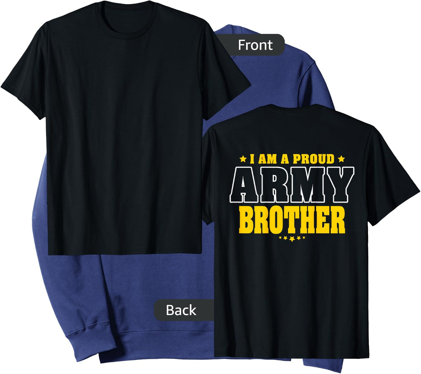 I Am A Proud Army Brother Patriotic Pride Military Sibling Sweatshirt - Sweatshirt | Navy