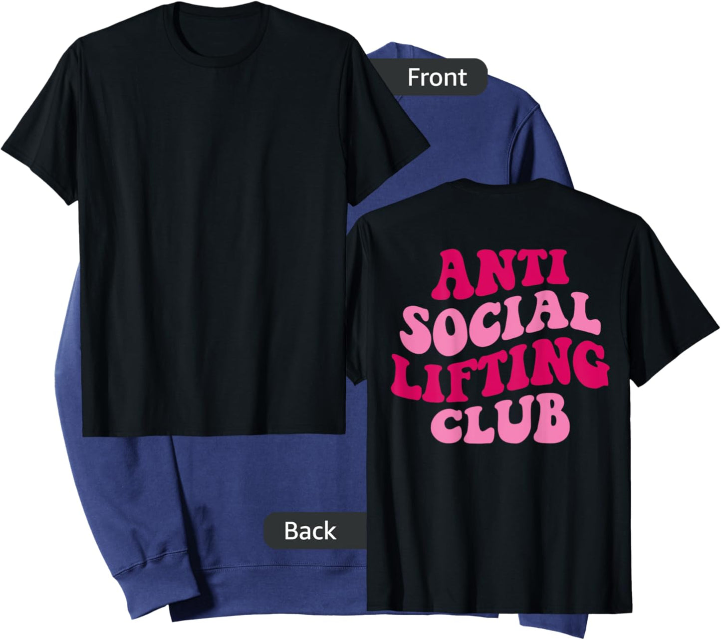 Anti Social Lifting Club Funny Sweatshirt - Sweatshirt | Navy