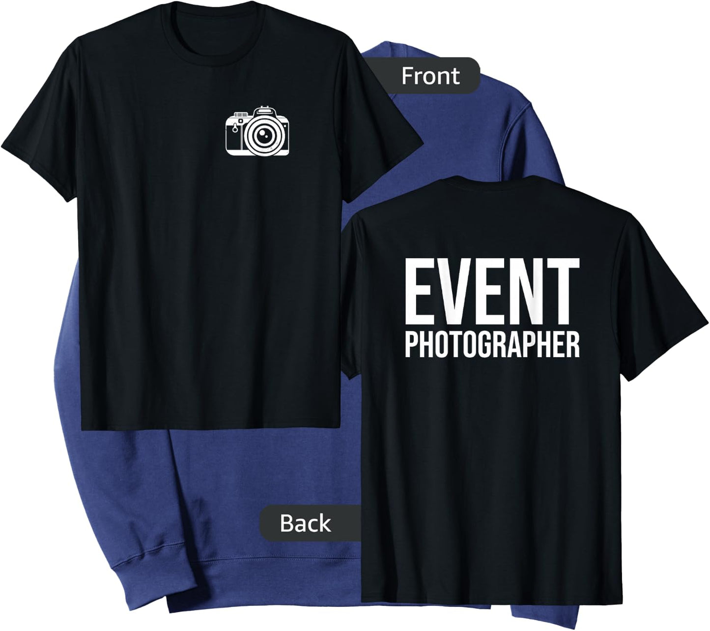 Event Photographer Front- and Back Print Sweatshirt - Sweatshirt | Navy