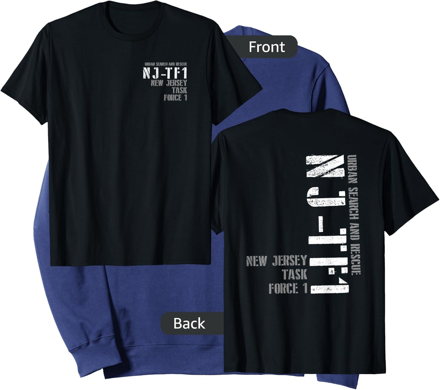 Urban Search & Rescue New Jersey Task Force 1 NJ-TF1 Duty Sweatshirt - Sweatshirt | Navy