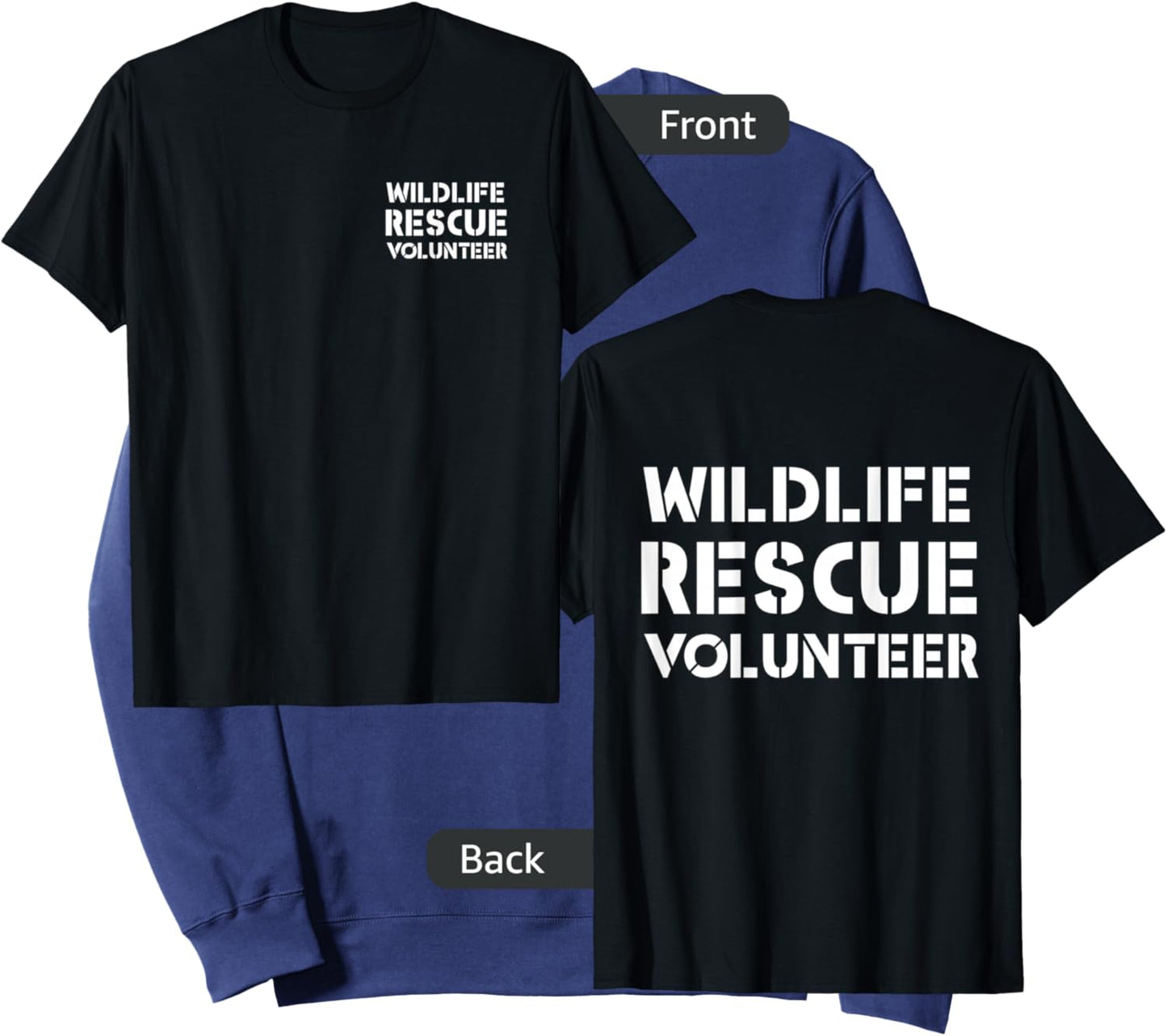 Wildlife Rescue Volunteer Animal Rehabilitation FRONT & BACK Sweatshirt - Sweatshirt | Navy
