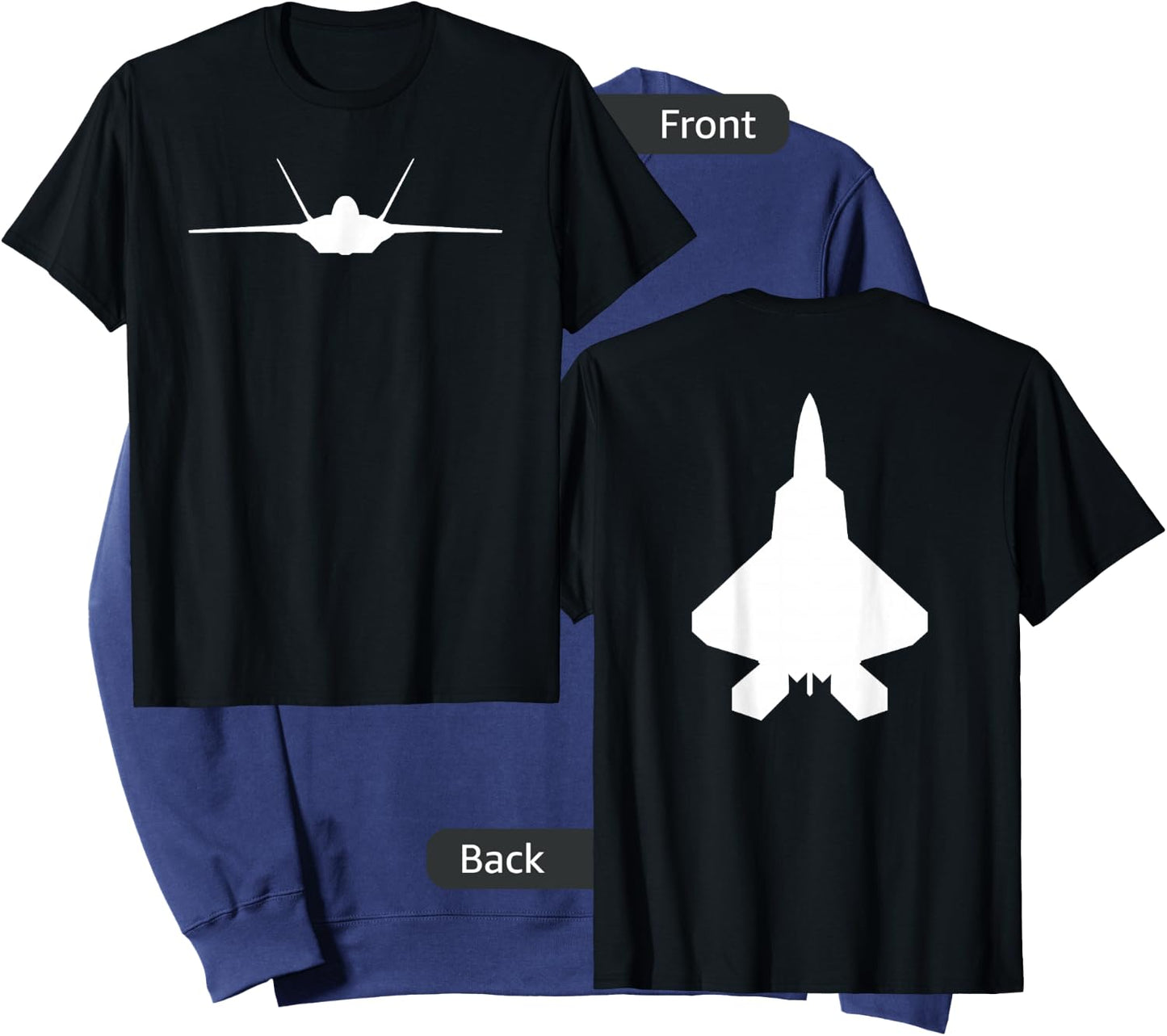 F 22 Raptor Fighter Jet Aircraft Silhouette Sweatshirt - Sweatshirt | Navy