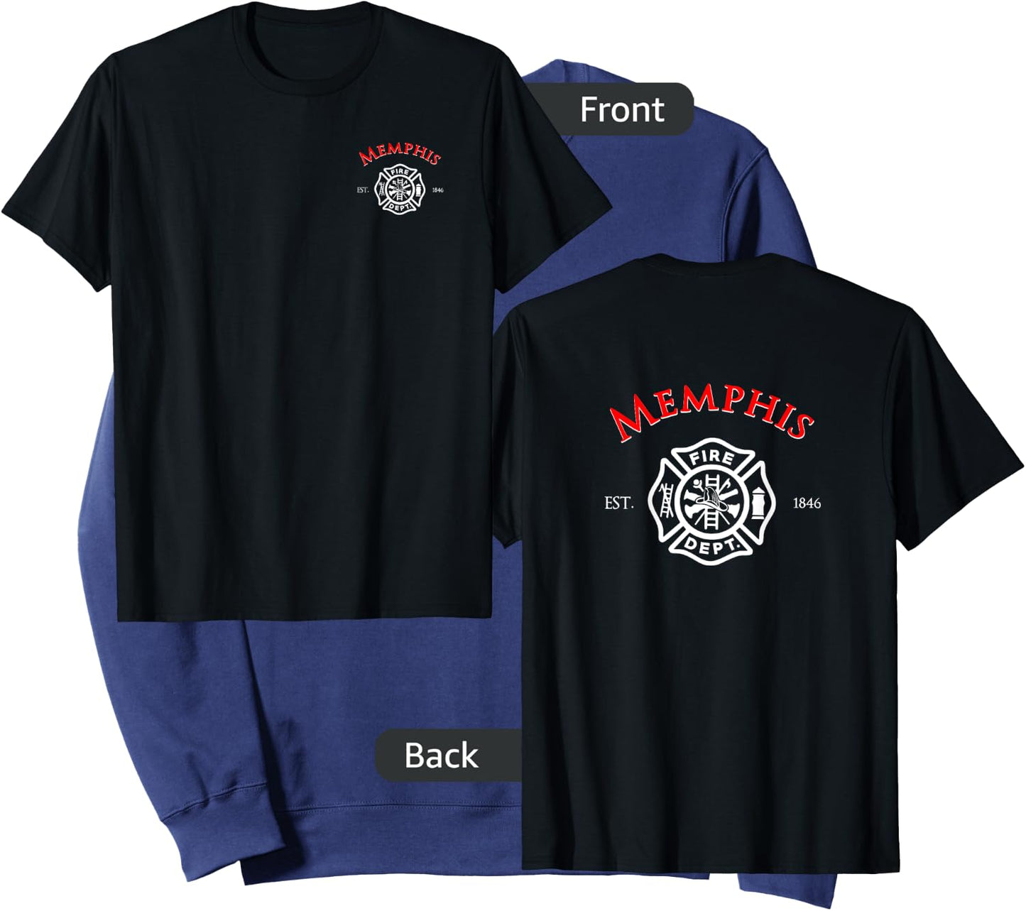 City of Memphis Fire Rescue Tennessee Firefighter Sweatshirt - Sweatshirt | Navy