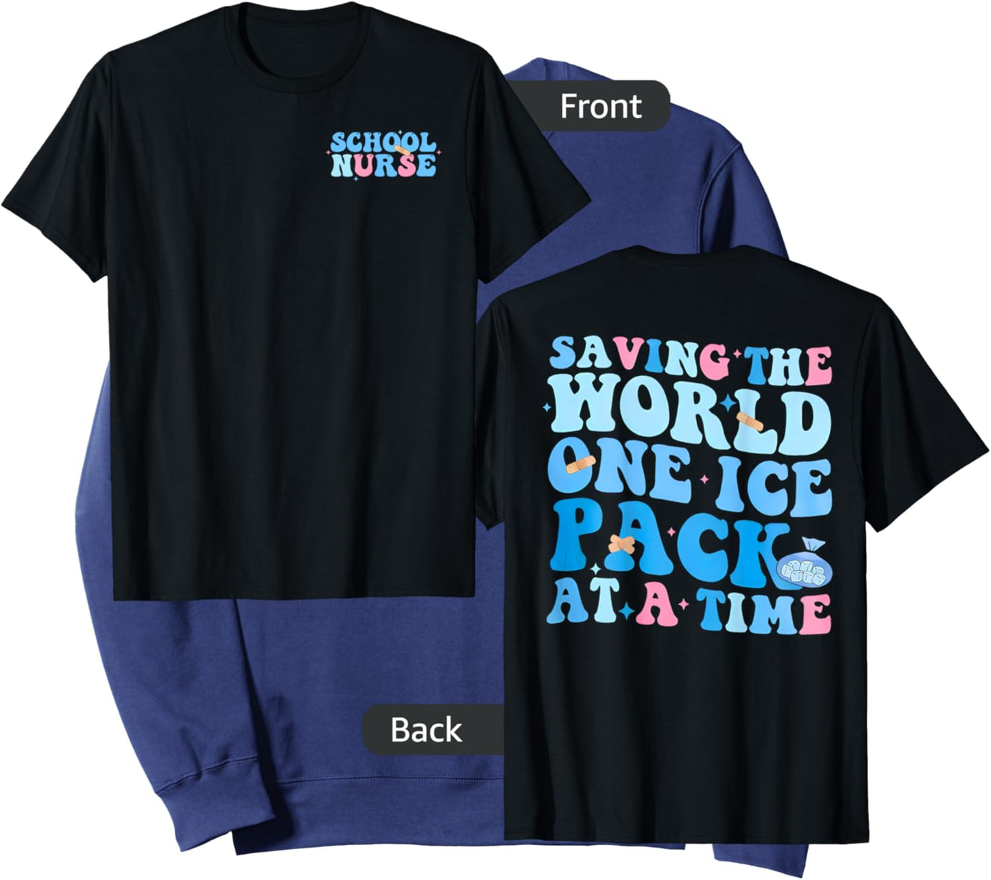 Saving The World One Ice Pack At Time School Nurse Sweatshirt - Sweatshirt | Navy