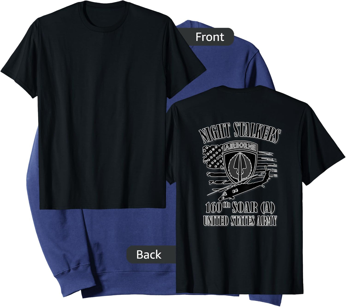 U.S. Army 160th SOAR- Airborne (Back Design) Sweatshirt - Sweatshirt | Navy