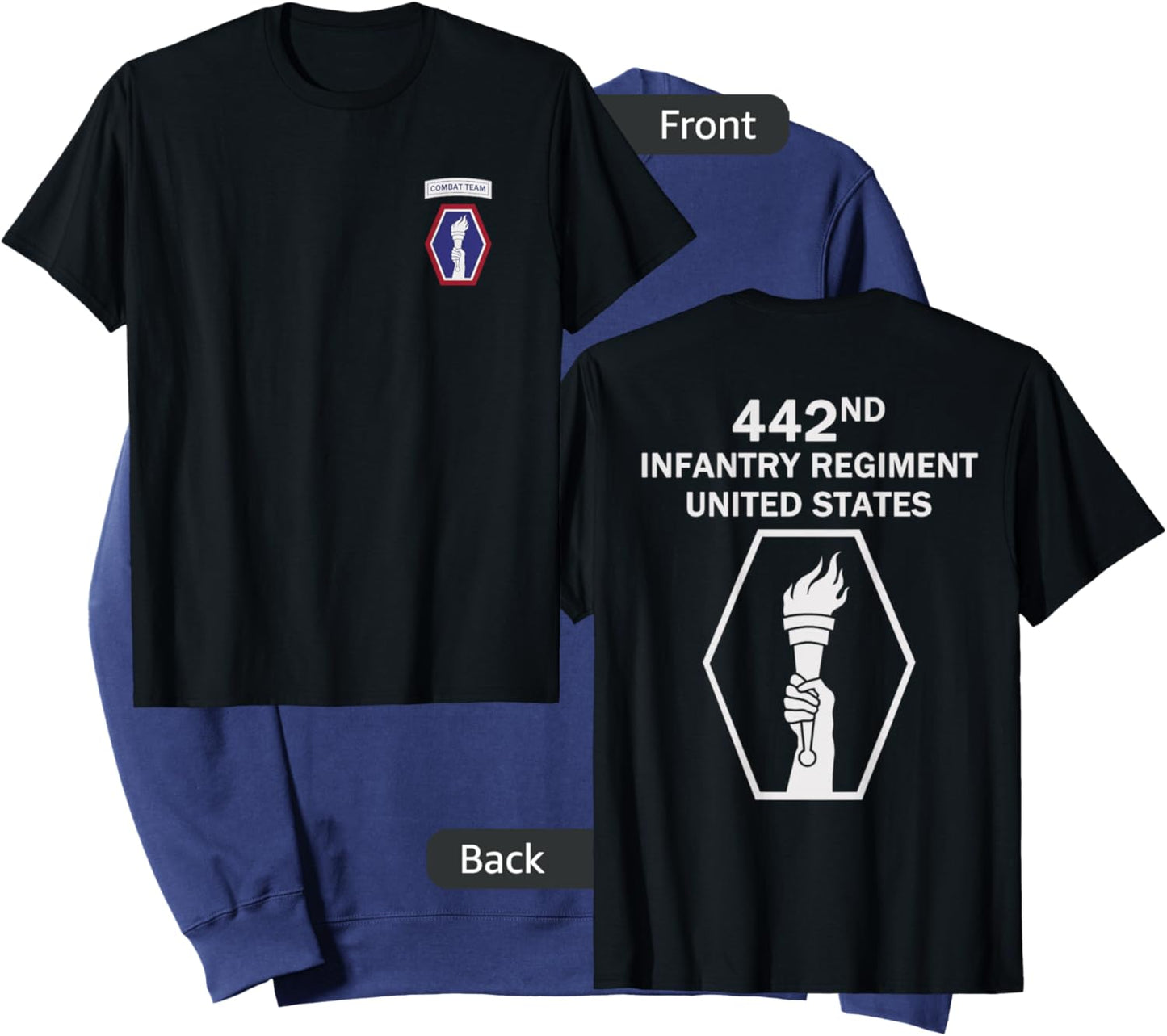 442nd Infantry US Military Combat Infantryman WWII Veteran Sweatshirt - Sweatshirt | Navy