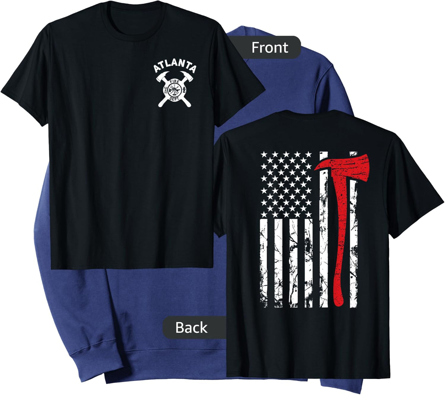 City Of Atlanta Fire Department Georgia Firefighter Sweatshirt - Sweatshirt | Navy