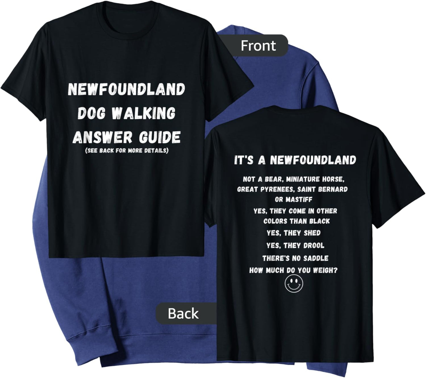 Funny Newfoundland Dog Walking Answer Guide Sweatshirt - Sweatshirt | Navy