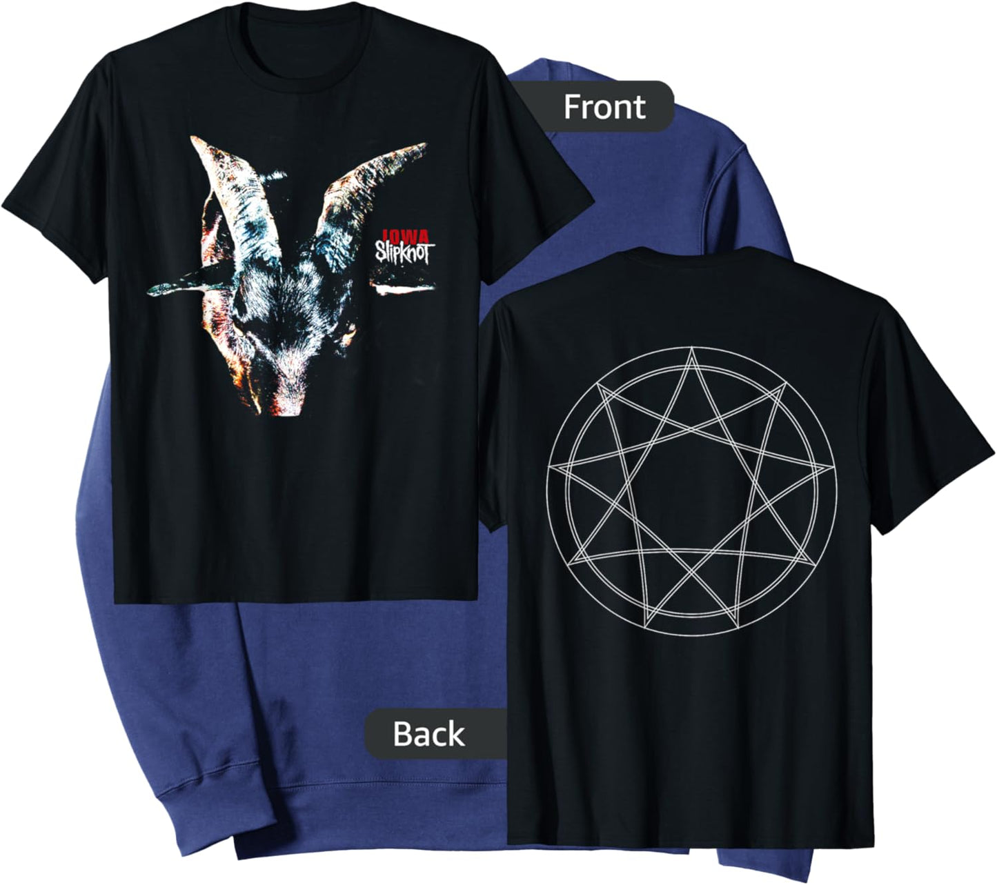 Slipknot -Adults Iowa Album , Black, Short Sleeve, , Classic Fit, Small Sweatshirt - Sweatshirt | Navy