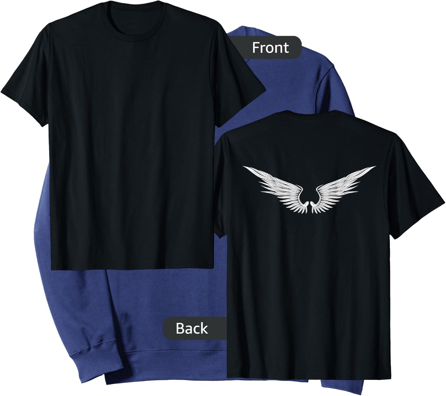 Angel Wings Freedom Guardian & Women Angel Sweatshirt - Sweatshirt | Navy