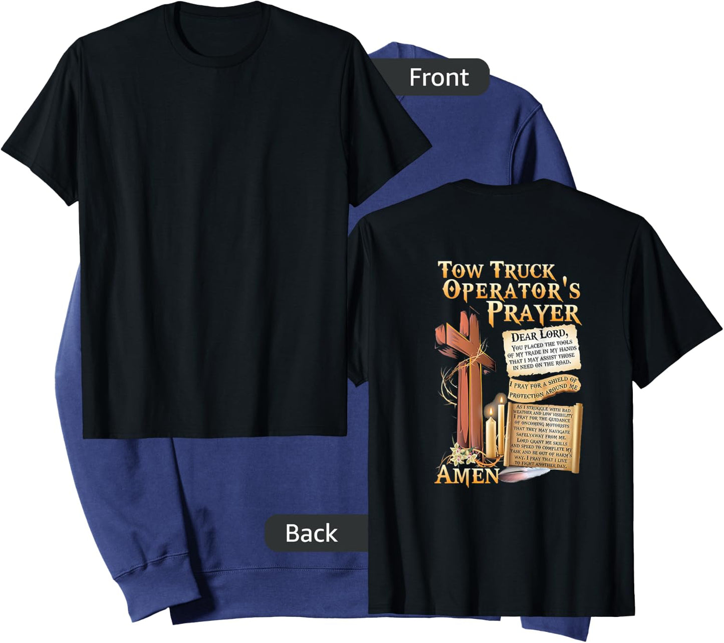 Tow Truck Operator's Prayer Sweatshirt - Sweatshirt | Navy