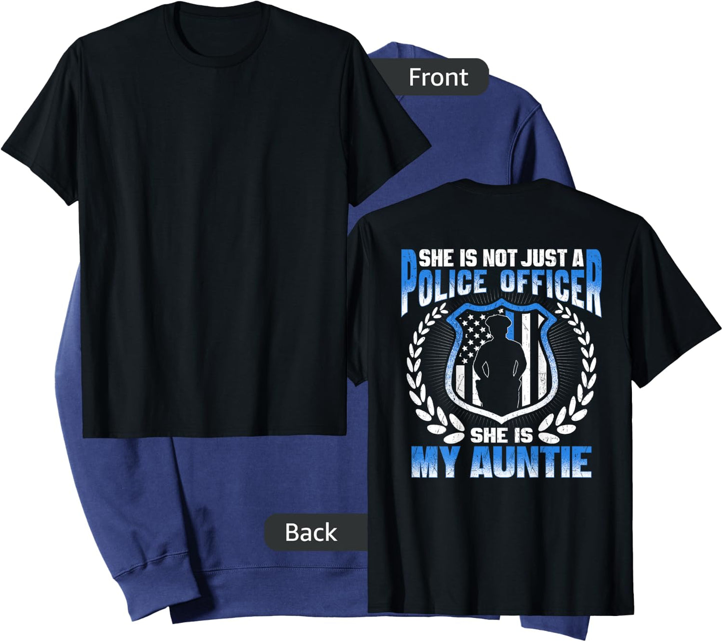 My Auntie Is A Police Officer - Proud Police Nephew Niece Sweatshirt - Sweatshirt | Navy