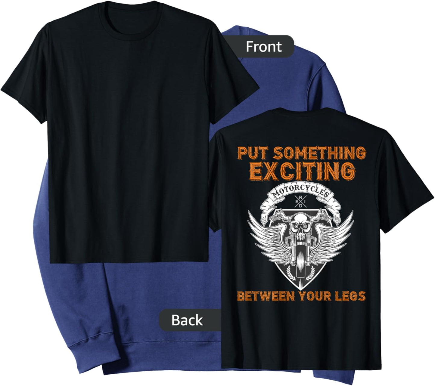 Put Something Exciting Between Your Legs - Graphic On Back Sweatshirt - Sweatshirt | Navy
