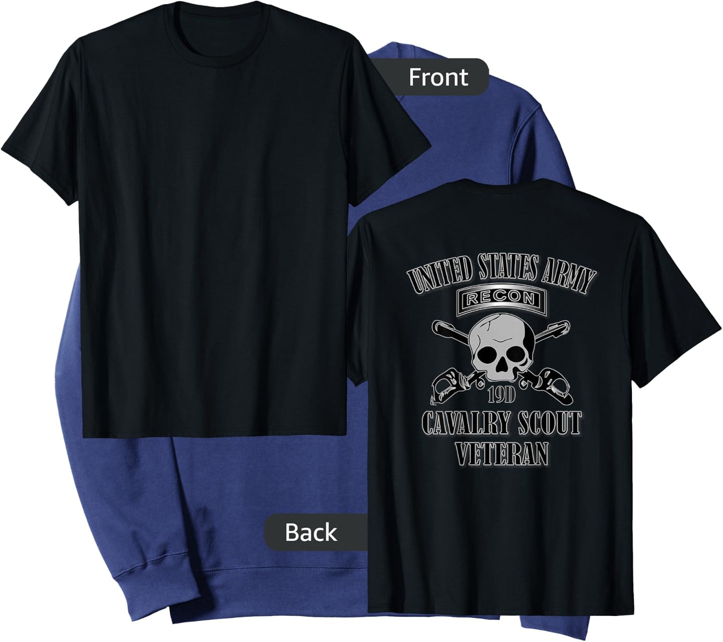 U.S. Army Cavalry Scout Veteran (Back Design) Sweatshirt - Sweatshirt | Navy
