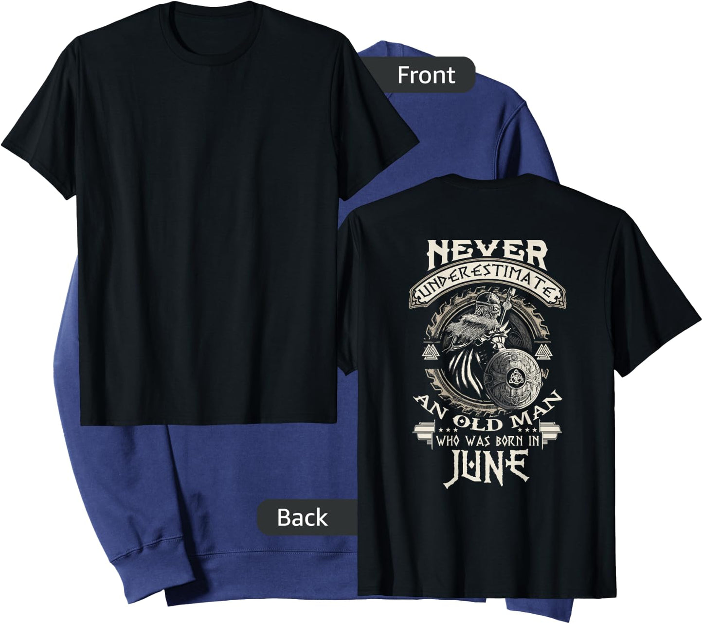 Never Underestimate Old Man Born In June Birthday Sweatshirt - Sweatshirt | Navy