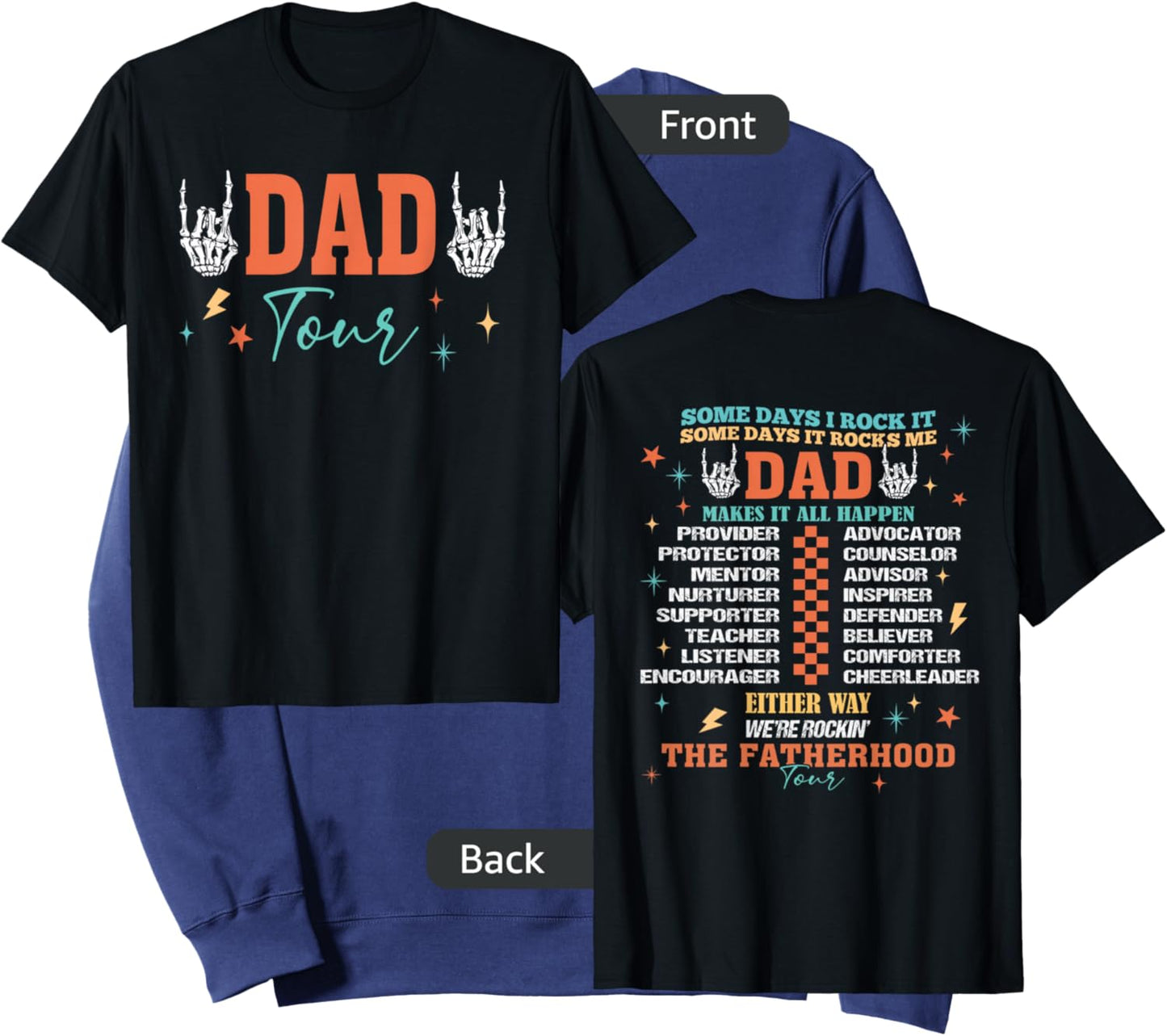 The Fatherhood Tour Dad Joke Rockin' Dad Sweatshirt - Sweatshirt | Navy