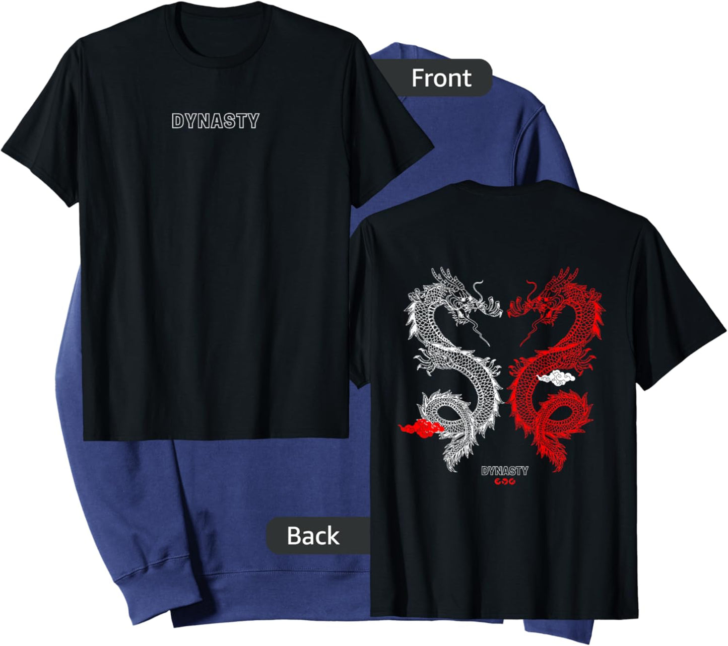 Trendy Dynasty Dragon Gym Pump Cover Sweatshirt - Sweatshirt | Navy