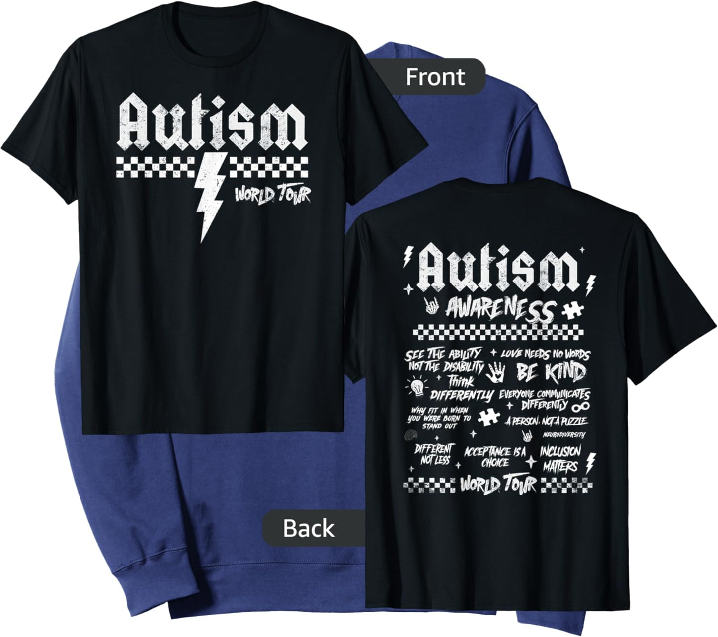 Autism World Tour Autism Awareness Mom Mama Be Kind Sweatshirt - Sweatshirt | Navy