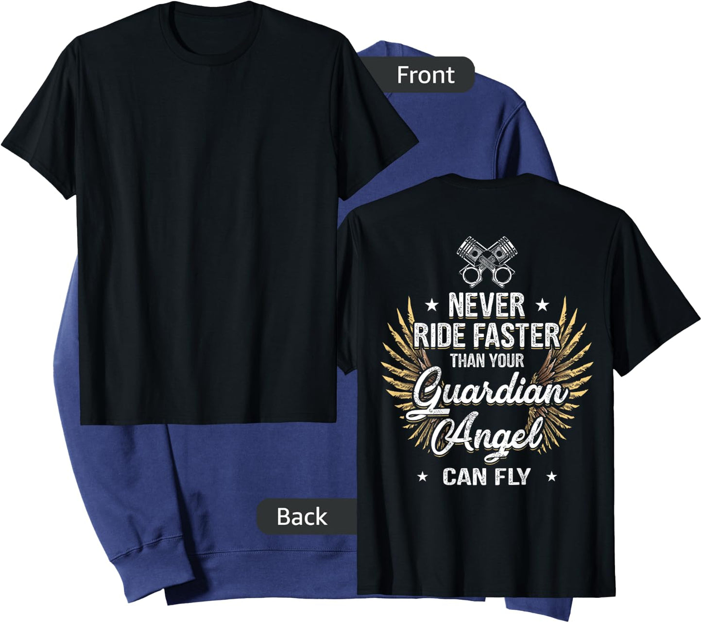Motorcycle Biker Bell Guardian Angel Christian Biker Prayer Sweatshirt - Sweatshirt | Navy