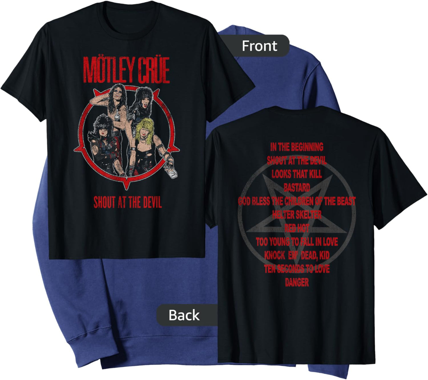 Mötley Crüe – SATD Tracklist Sweatshirt - Sweatshirt | Navy
