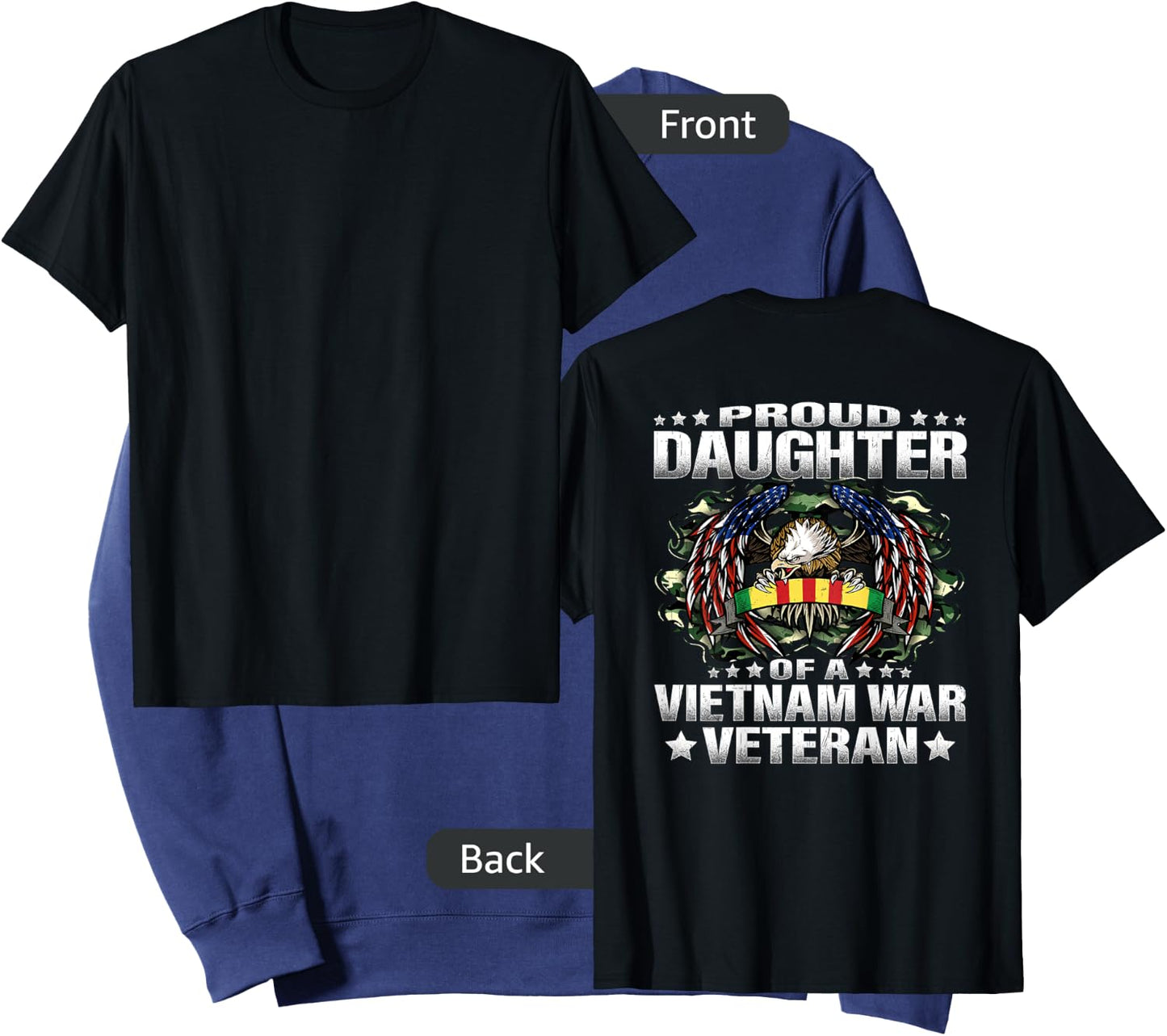 Proud Daughter Of A Vietnam War Veteran Military Vet's Child Sweatshirt - Sweatshirt | Navy