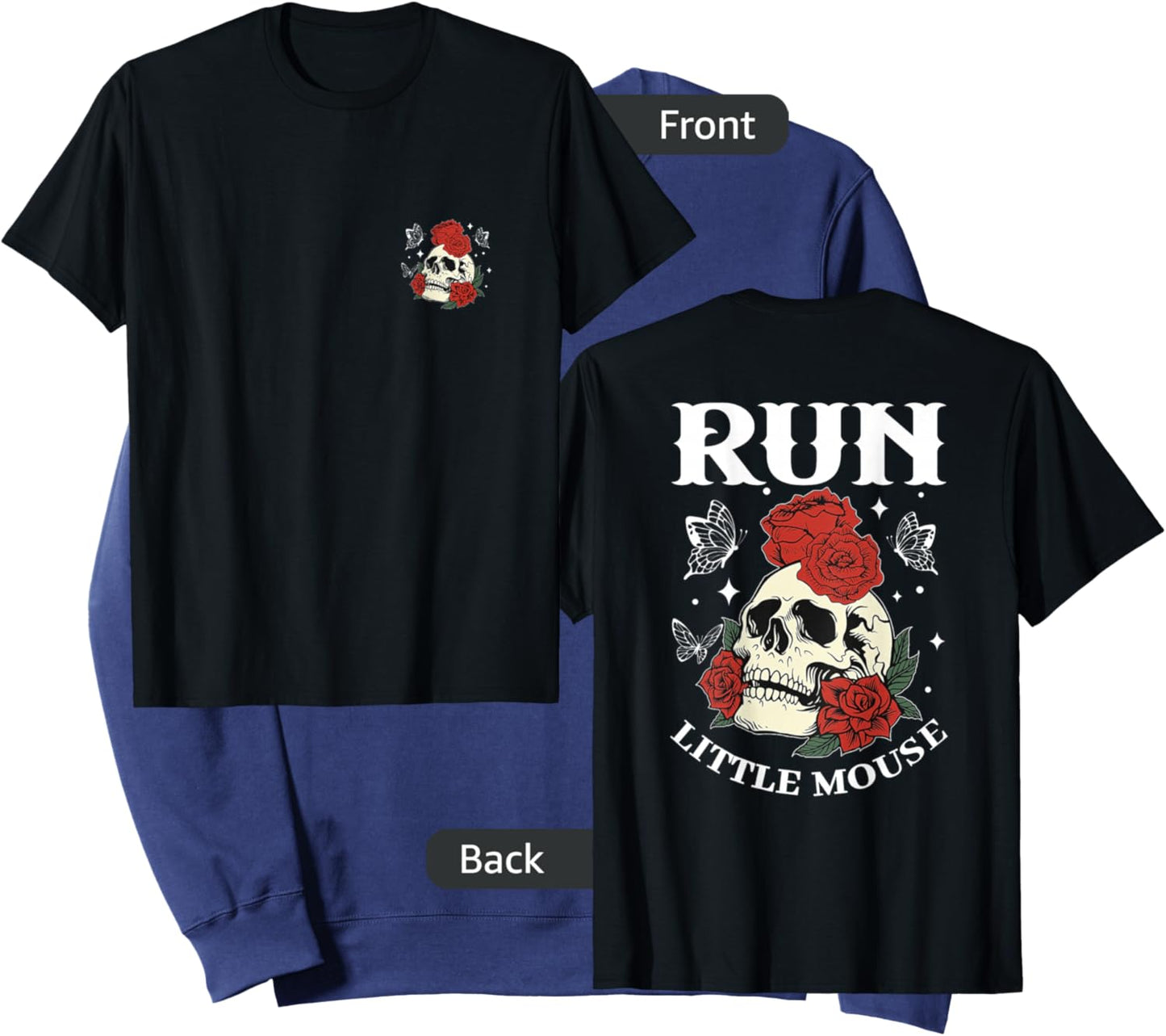 Run Little Mouse, Smut Reader - Front and Back Sweatshirt - Sweatshirt | Navy