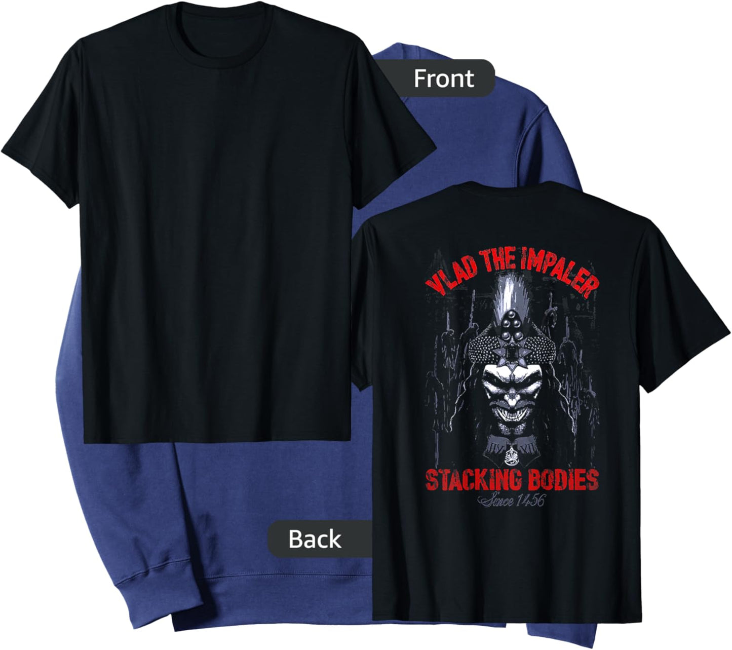 Vlad The Impaler Stacking Bodies Since 1456 (on back) Sweatshirt - Sweatshirt | Navy